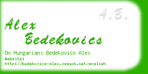 alex bedekovics business card